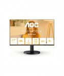 AOC, Q27B3CF2, 27", IPS, QHD, 16:9, 100 Hz, 1 ms, 2560 x 1440 pixels, 350 cd/m&sup2;, HDMI ports quantity 1, Black, Warranty 36