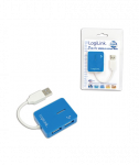 Logilink USB 2.0 Hub 4-Port, Smile, Blue