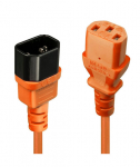 CABLE POWER IEC EXTENSION 0.5M/ORANGE 30473 LINDY