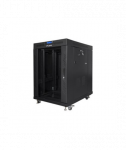 Lanberg Rack cabinet 19" free-standing 15U/800x1000 (flat pack) with glass door lCD V2, black | Lanberg