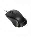 Targus Full-Size Optical Antimicrobial Wired Mouse, Mouse, Full-Size Optical Antimicrobial, Wired, Black