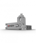 USB PORT BLOCKER 4PACK/WHITE 40454 LINDY