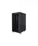 Lanbger Rack cabinet 19" free-standing 22U/800x800 (flat pack) with glass door lCD V2, black | Lanberg