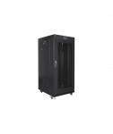 Lanberg Rack cabinet 19" free-standing 22U/800x800 (flat pack) with glass door lCD V2, black | Lanberg