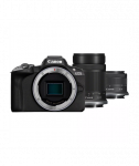 Canon, EOS R50 + RF-S 18-45mm F4.5-6.3 IS STM + RF-S 55-210mm F5-7.1 IS STM (SIP), Megapixel 24.2 MP, Image stabilizer, ISO