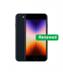 Apple Renew Grade A, iPhone SE (3rd Gen, 2022), Midnight, 4.7", Retina HD, A15 Bionic, 4 GB, 64 GB, iOS