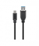 Goobay 71221 USB-C to USB A 3.0 cable, black, 2m