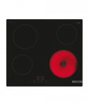 Pliidiplaat Bosch, PKE611BA2E Series 4, Vitroceramic, Number of burners/cooking zones 4, Touch, Black