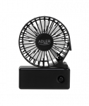 Adler Foldable mini fan, AD 7336, Desk fan, Black, Diameter 6.5 cm, Number of speeds 1