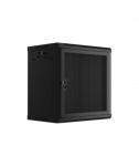 Lanberg Rack cabinet 19" wall-mount 12U/600x450 with perforated door (flat pack), black | Lanberg