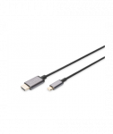 Digitus USB Type-C to HDMI Adapter DA-70821 1.8 m, Black, USB Type-C