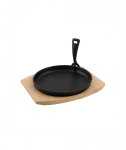 Barbecook | Cast Iron Grill Pan with Bamboo Trivet (per 2 pcs) | BC-ACC-7420
