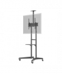 Goobay Floor stand, 59508 TV Presentation Stand Pro (Size L), Adjustable Height, Tilt, 37-70", Black