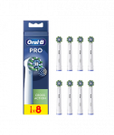 Hambaharja otsikud Oral-B, EB50RX-8 Cross Action Pro, Heads, For adults, Number of brush heads included 8, White