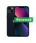 Grade B, Apple iPhone 13, 6.1" Super Retina XDR OLED, 5G, 128GB, Midnight, iOS, Apple Renew