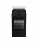 Pliit Whirlpool, W5G8LMSWTB, Hob type Gas, Oven type Electric, Black, Width 50 cm, Depth 60 cm, 60 L