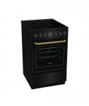 Pliit Gorenje, GECS5B70CLB, Hob type Vitroceramic, Oven type Electric, Black, Width 50 cm, Depth 59.4 cm, 70 L