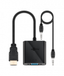 Goobay HDMI/VGA adapter, nickel plated 68793 Black