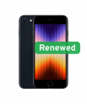 Grade C, Apple iPhone SE (2022), 4.7" Retina IPS, 5G, 128GB, Midnight, iOS, Apple Renew
