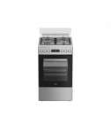 Pliit Whirlpool, W5G8LMX, Hob type Gas, Oven type Electric, Stainless Steel, Width 50 cm, Depth 60 cm, 60 L