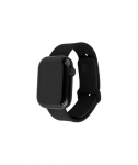 Fixed, Sporty Strap Set for Apple Watch 42/44/45mm, 170-235 mm, Black, Silicone