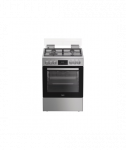 Pliit Whirlpool, W6G8LCSWX, Hob type Gas, Oven type Electric, Stainless Steel, Width 60 cm, Depth 60 cm, 72 L