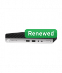 HP Renewed Grade A, ProDesk 600 G4 DM, Intel Core i3, i3‑8100T, 8 GB, NVMe, 128 GB, Intel UHD Graphics 630, Windows 11 Home
