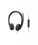 Lenovo Wired VoIP Headset 5000 (Teams), Built-in microphone, USB Type-A, USB Type-C, Black