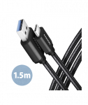 CABLE USB-C TO USB3.2 1.5M/BLACK BUCM3-AM15AB AXAGON