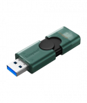 Kingston USB Flash Drive, DataTraveler Duo, 256 GB, USB Type-A and USB Type-C, Black/Green