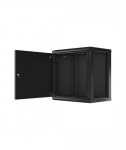 Lanberg Rack cabinet 19" wall-mount 12U/600x450 for self-assembly with metal door (flat pack), black | Lanberg
