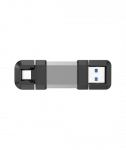 Silicon Power Dual USB Drive, Mobile C51, 128 GB, USB Type-A and USB Type-C, Silver