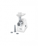 Hakklihamasin Bosch, SmartPower, MFW2510W, White, 350 W, Number of speeds 1, 2 Discs: 3.8 and 8 mm, Sausage filler accessory.