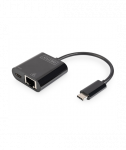 Digitus USB-Type-C Gigabit Ethernet Adapter + PD with power delivery function DN-3027  Black