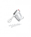 Bosch, Hand Mixer, MFQ22100 CleverMixx, Hand Mixer, 375 W, Number of speeds 4, Turbo mode, White/Dark Grey