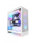 Case NZXT H7 Flow RGB MidiTower ATX EATX MicroATX MiniITX Colour White CM-H72FW-R1