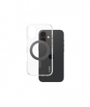 CARE by PanzerGlass Feature Case Transparent w. Black Kickstand & MagSafe iPhone 16 | CARE