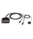 Aten US3312 2-Port USB-C 4K DisplayPort KVM Switch with Remote Port Selector