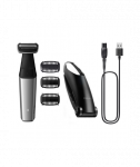 Juuksel&otilde;ikur Philips, for body, BG5021/15, Cordless, Wet & Dry, Number of length steps 3, Silver/Black
