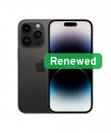Grade C, Apple iPhone 14 Pro, 6.1" Super Retina XDR OLED, 5G, 1TB, Space Black, iOS, Apple Renewed