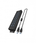 Raidsonic | 20-in-1 USB HUB with power supply, on/off button and mounting brackets | IB-HUB1720-U3