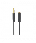 Goobay Headphone and audio AUX extension cable, 3.5 mm, 3-pin, slim 97122