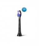 Philips HX6056/88 Sonicare Sensitive, Replacement brush heads, Heads, For adults, Number of brush heads included 6, Black