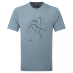 Montane Abstract Mountain T-Shirt stone blue - T-s&auml;rk XL