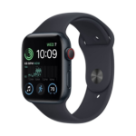Apple Watch SE (2022) 44mm GPS Aluminum Case Black Klass A (V&auml;ga hea)