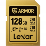 Lexar SDXC ARMOR Gold UHS-II U3, Stainless Steel, IP68 R280/W210 (V60) Memory Card