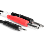 Hosa CMP-159 3.5mm TRS - Dual 6.3mm TS Y-Cable 3m