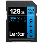 Lexar SDXC 800x Pro UHS-I, R150/W45 C10 (V30) U3 Memory Card