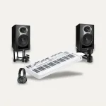 Novation Launchkey 49 MK4 + Kali Audio LP-6 V2 + IsoAcoustics ISO-155 Producer Desk Set