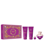 Set Versace: Dylan Purple Eau De Parfum For Women, 100 ml + Dylan Purple Eau De Parfum For Women, 5 ml *Miniature + Dylan Purple Shower Gel For All Skin Types, 50 ml + Dylan Purple Hydrating Body Lotion, 100 ml